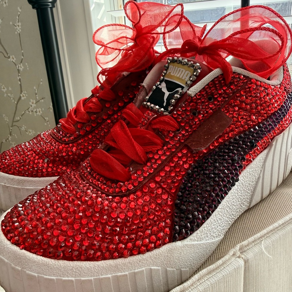 Puma Women's Sparkling Red Sneakers
